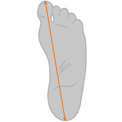 image showing how to measure foot for wading boots