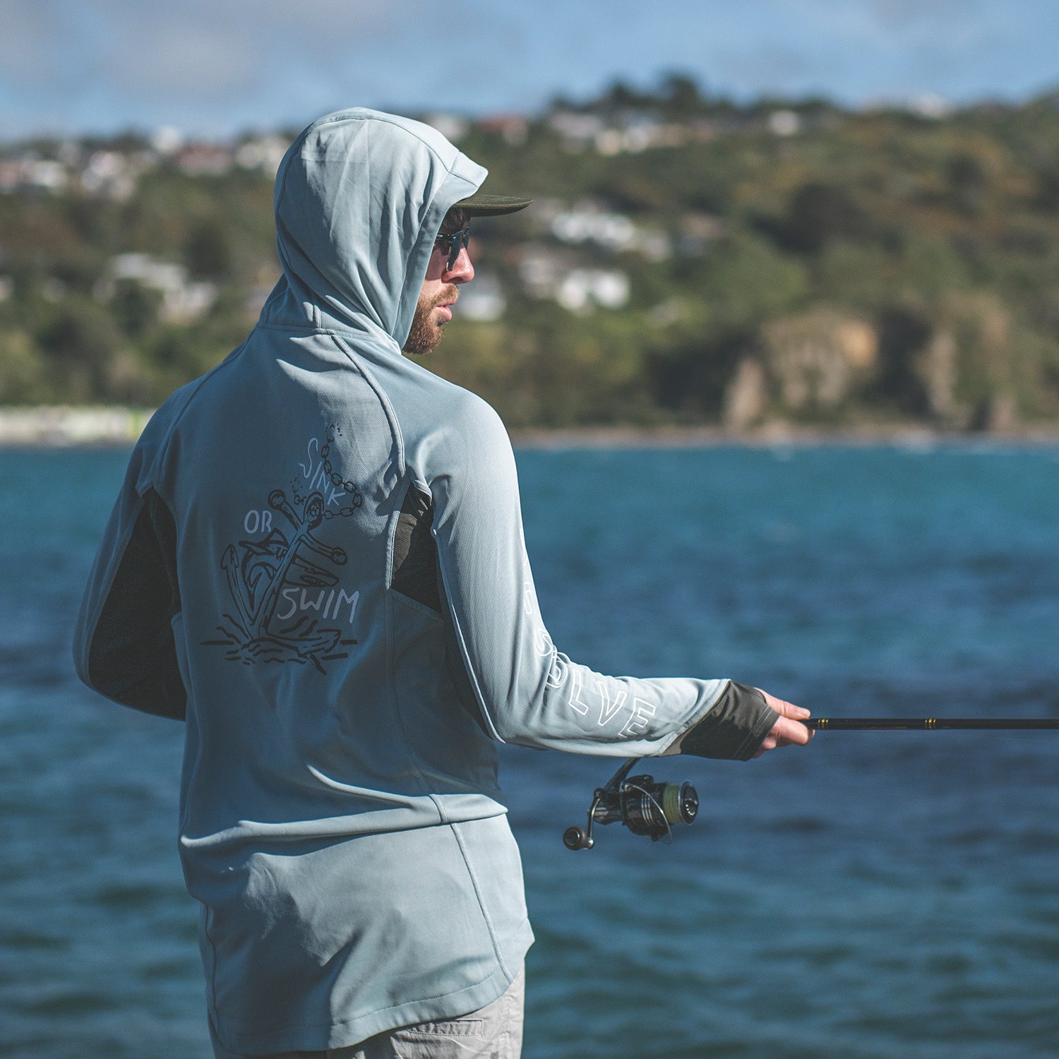 Desolve Supply Co, Fish Face Hoodie, Quick Drying Fishing Hoodie with  Inbuilt Face Mask, Kids - Desolve Supply Co.