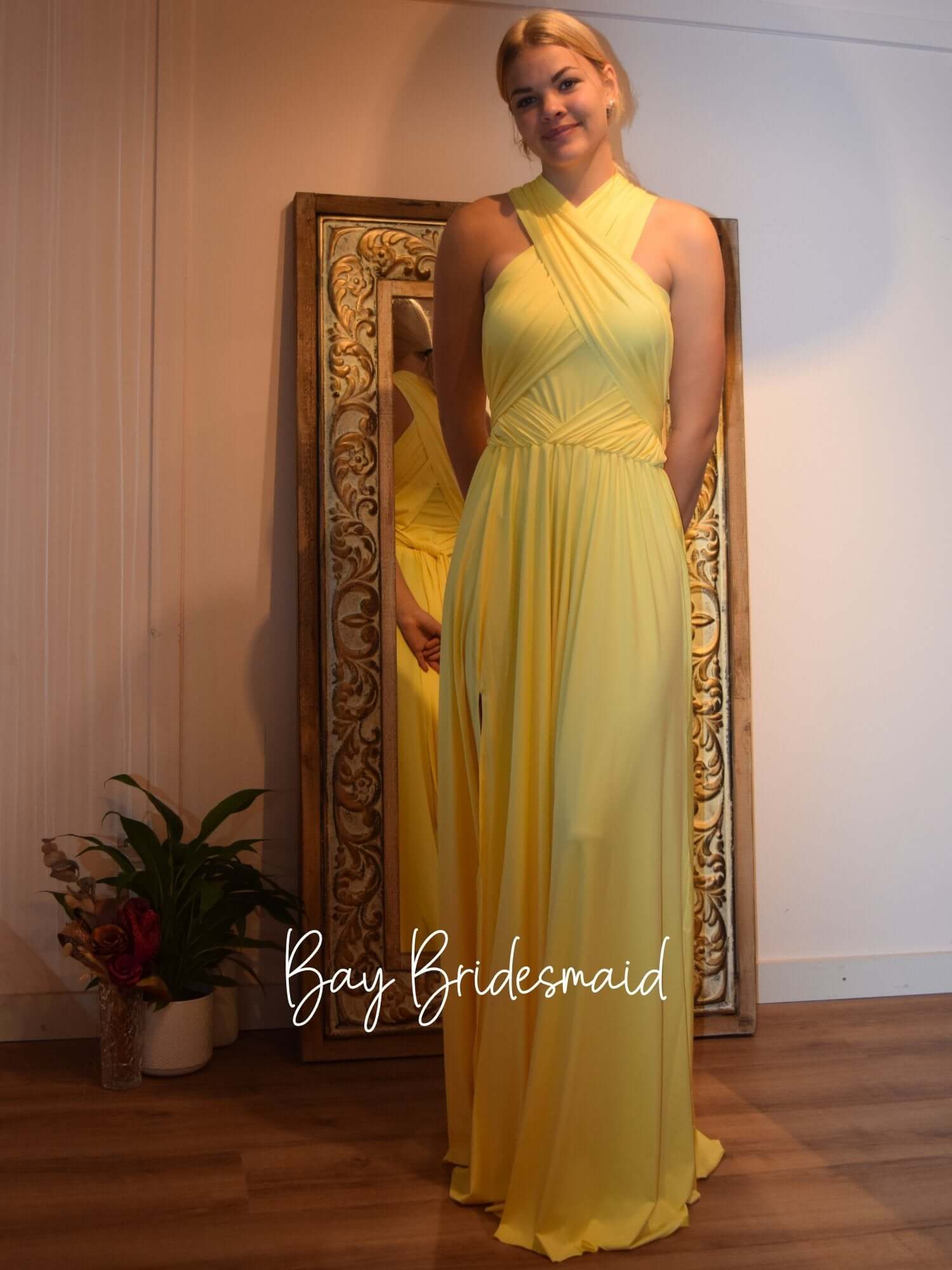 Pastel Yellow Convertible Infinity Bridesmaid Dress