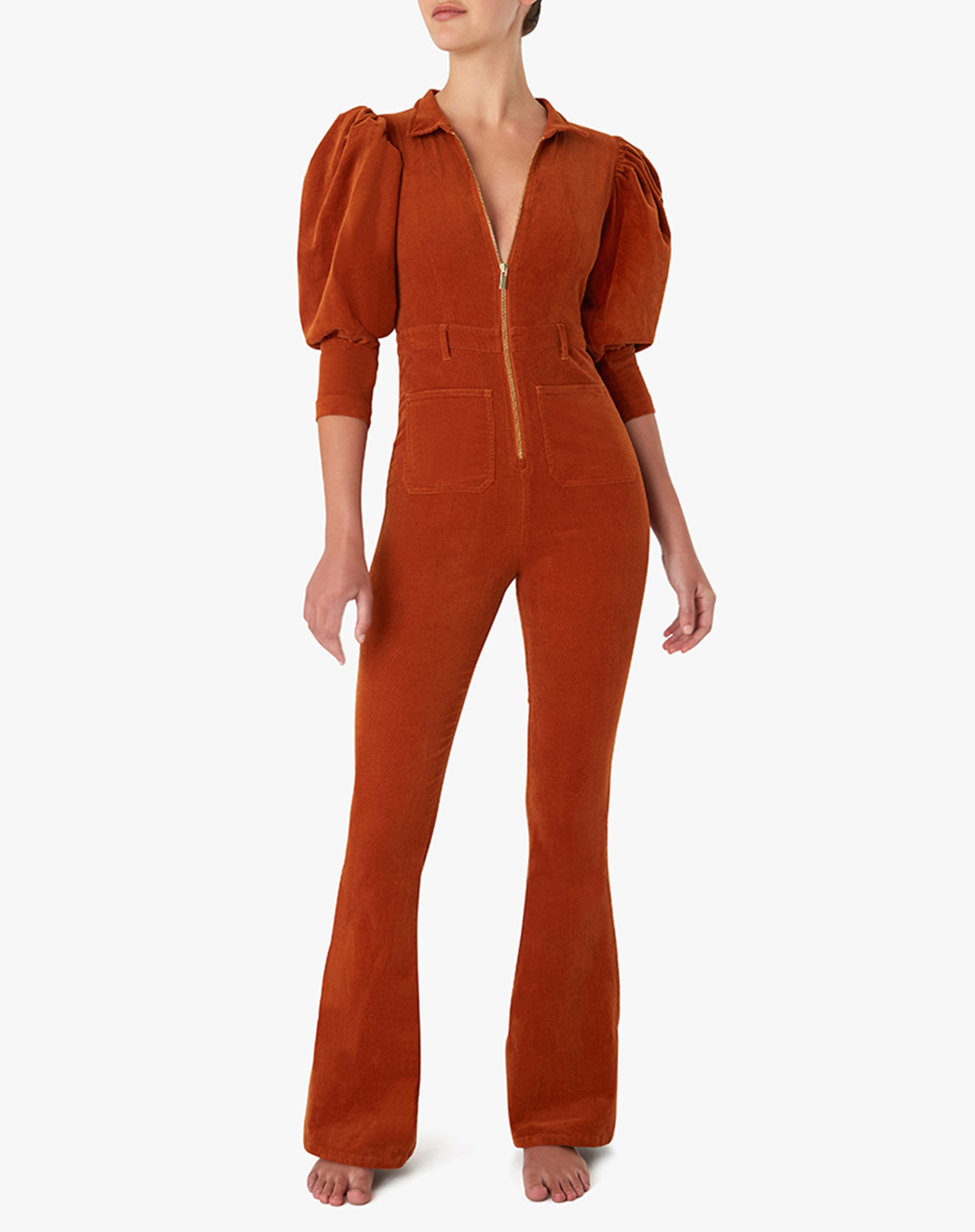 The 70s Corduroy Jumpsuit In Autumnal We Wore What Brunette