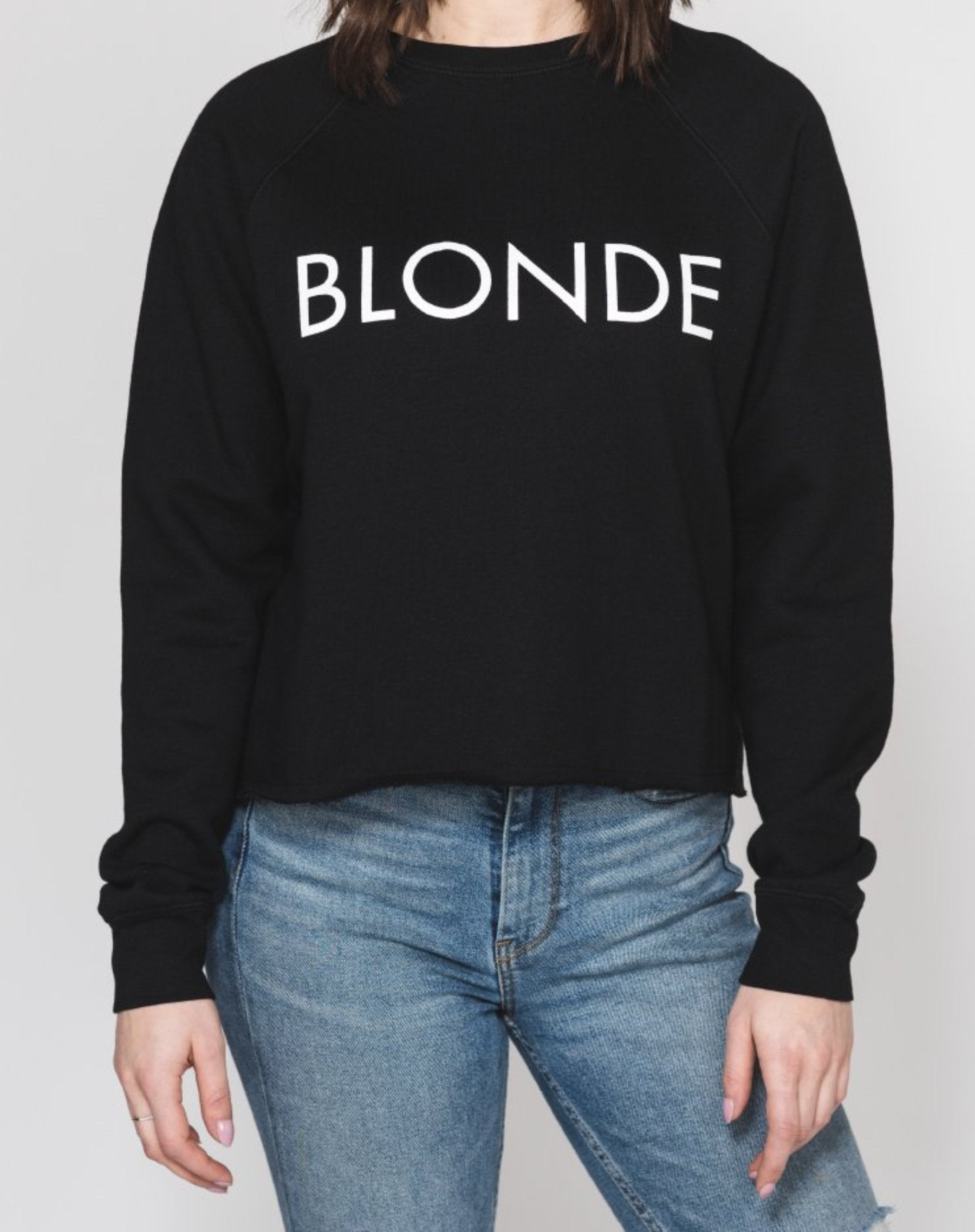 blonde brunette sweatshirts