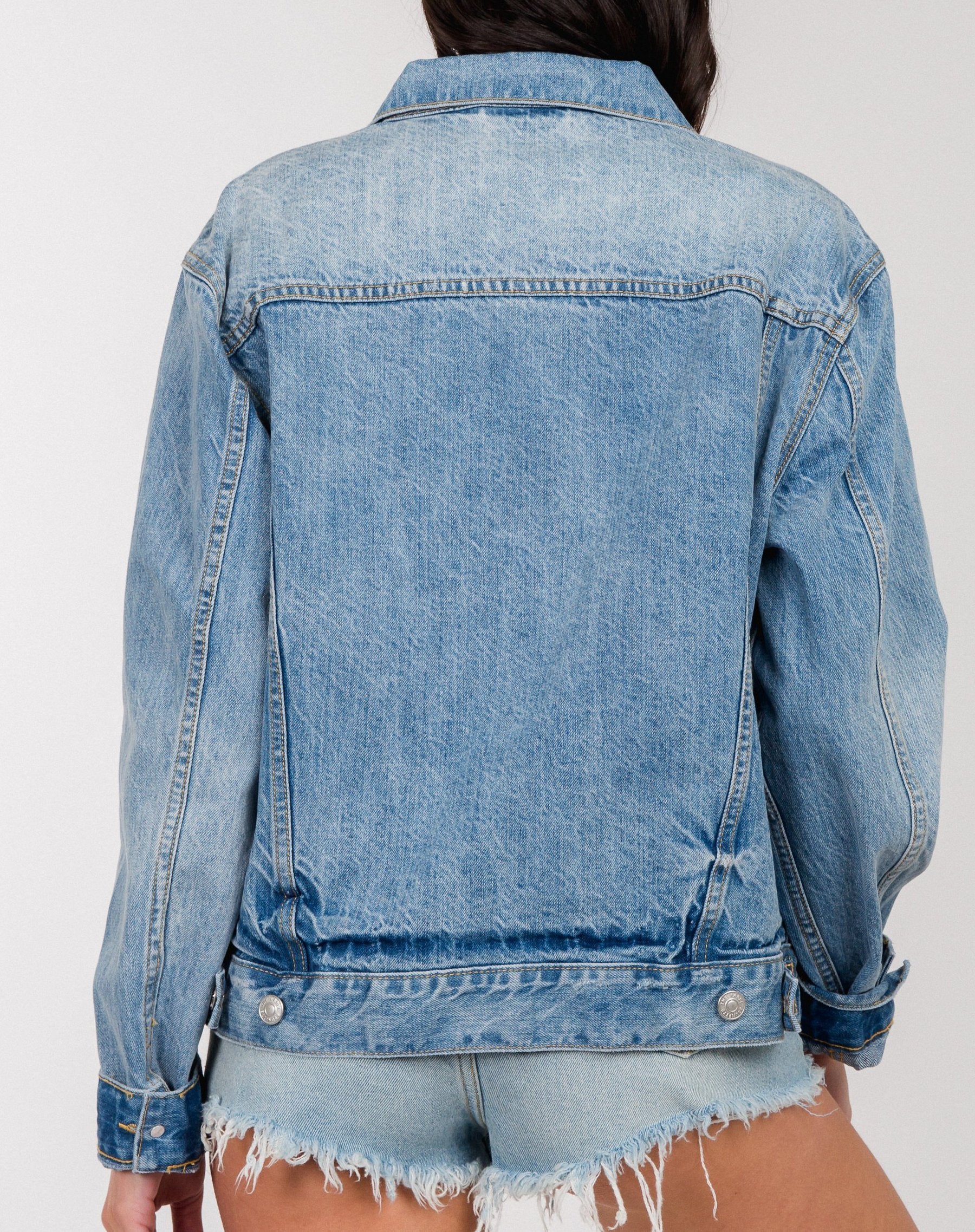 Download The "LINDSAY" Denim Jacket - BRUNETTE The Label