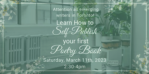 Attention all emerging writers in Toronto! Are you ready to take your poetry writing to the next level? Join me for an in-person workshop on Saturday, March 11th, 2023 from 2:30pm-3:30pm ET in downtown Toronto. Limited tickets are available for this exclusive event, so act fast!  In this workshop, you will learn how to write your first poetry book from start to finish. 