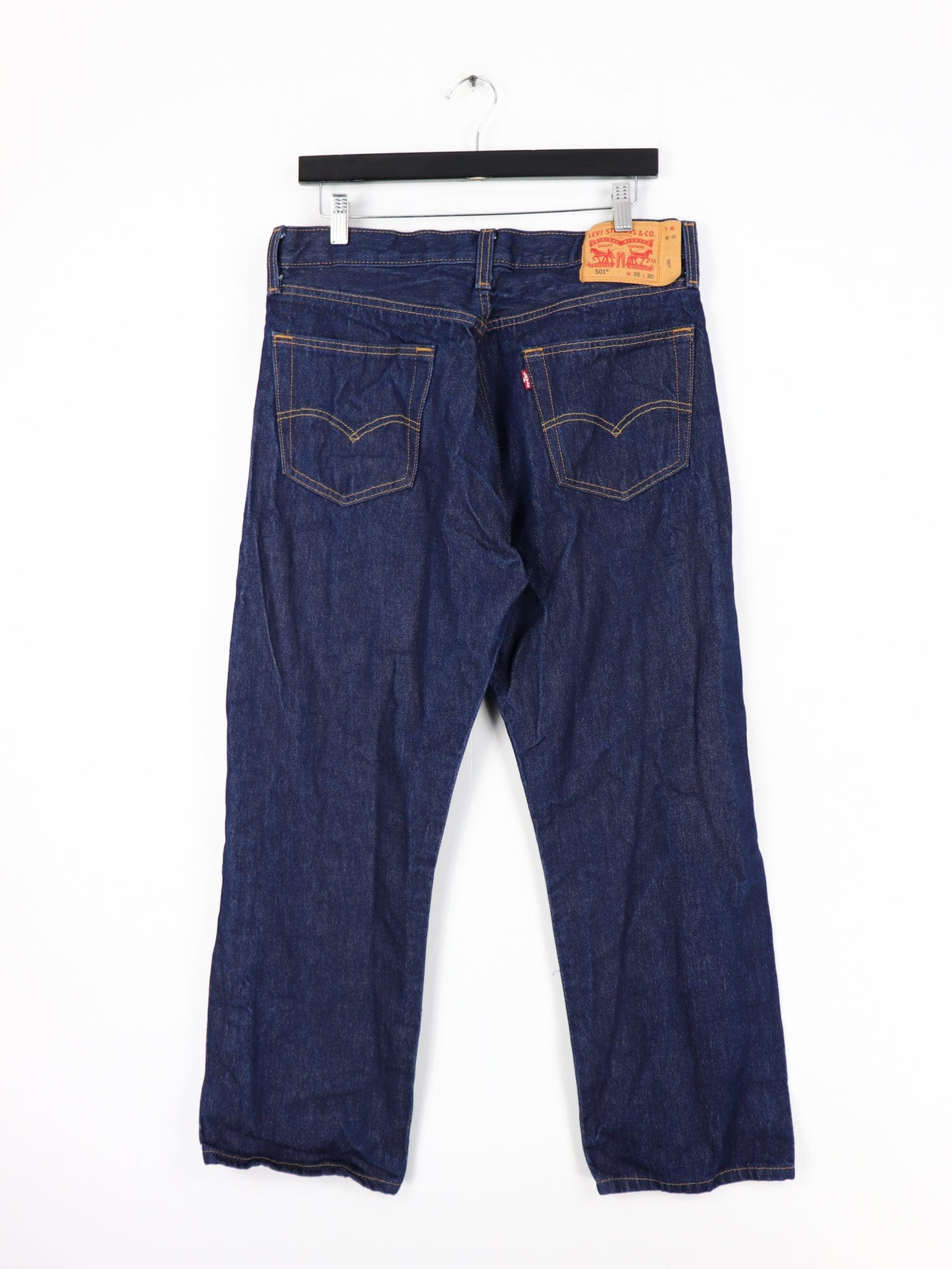 Levi's 501 Original Fit Denim Jeans Size 35 x 30 Fits 35 x 28