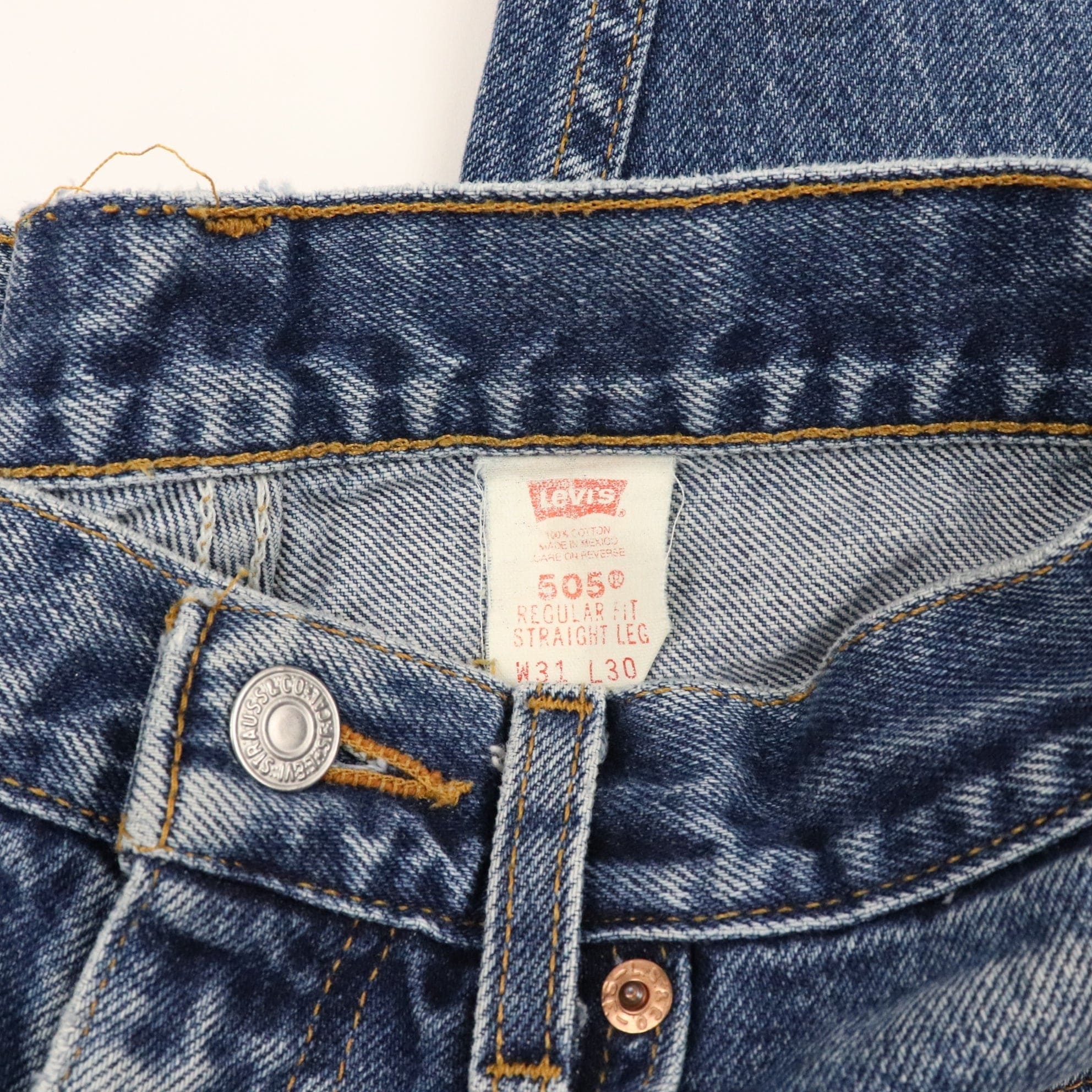 Vintage Levi's 505 Regular Straight Fit Denim Jeans Size 31 x 30 Fits