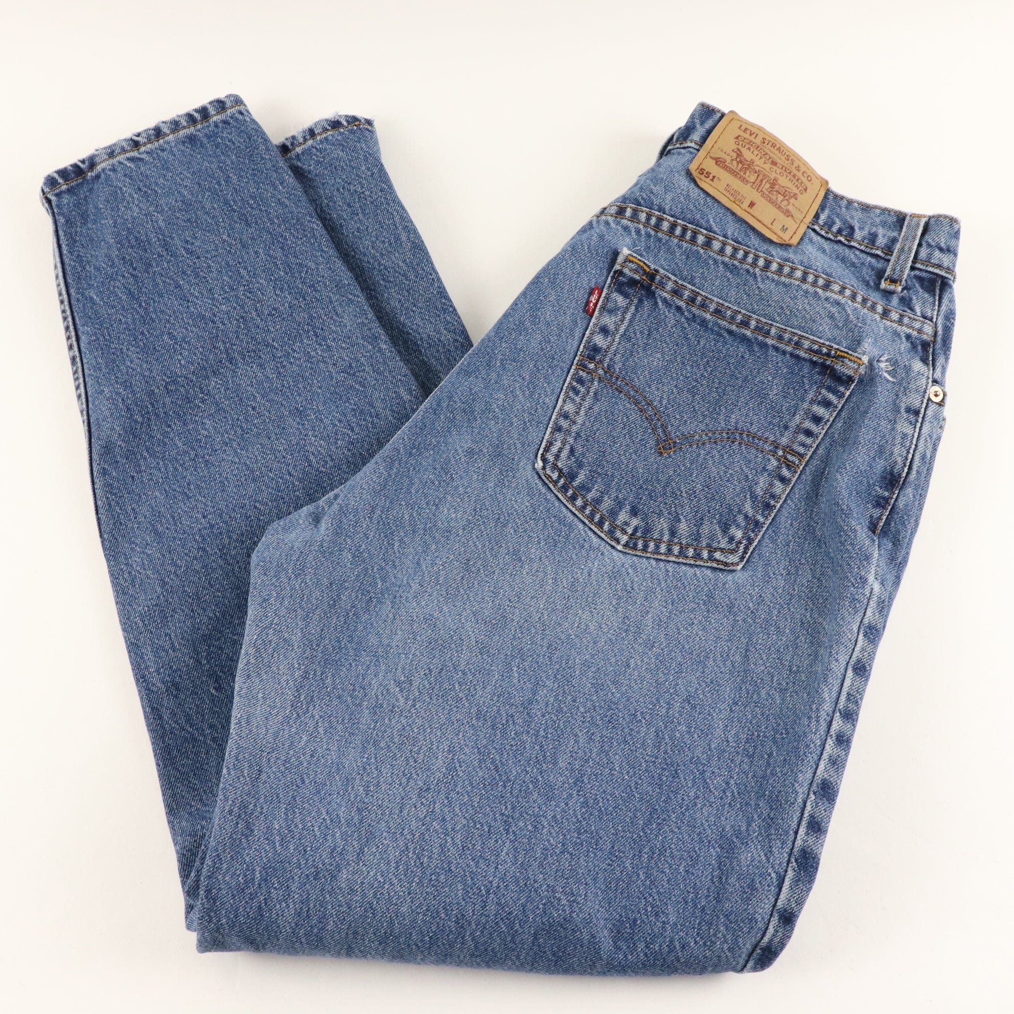 Vintage Levi's 551 Relaxed Tapered Denim Jeans Women's Size 16 Med(34