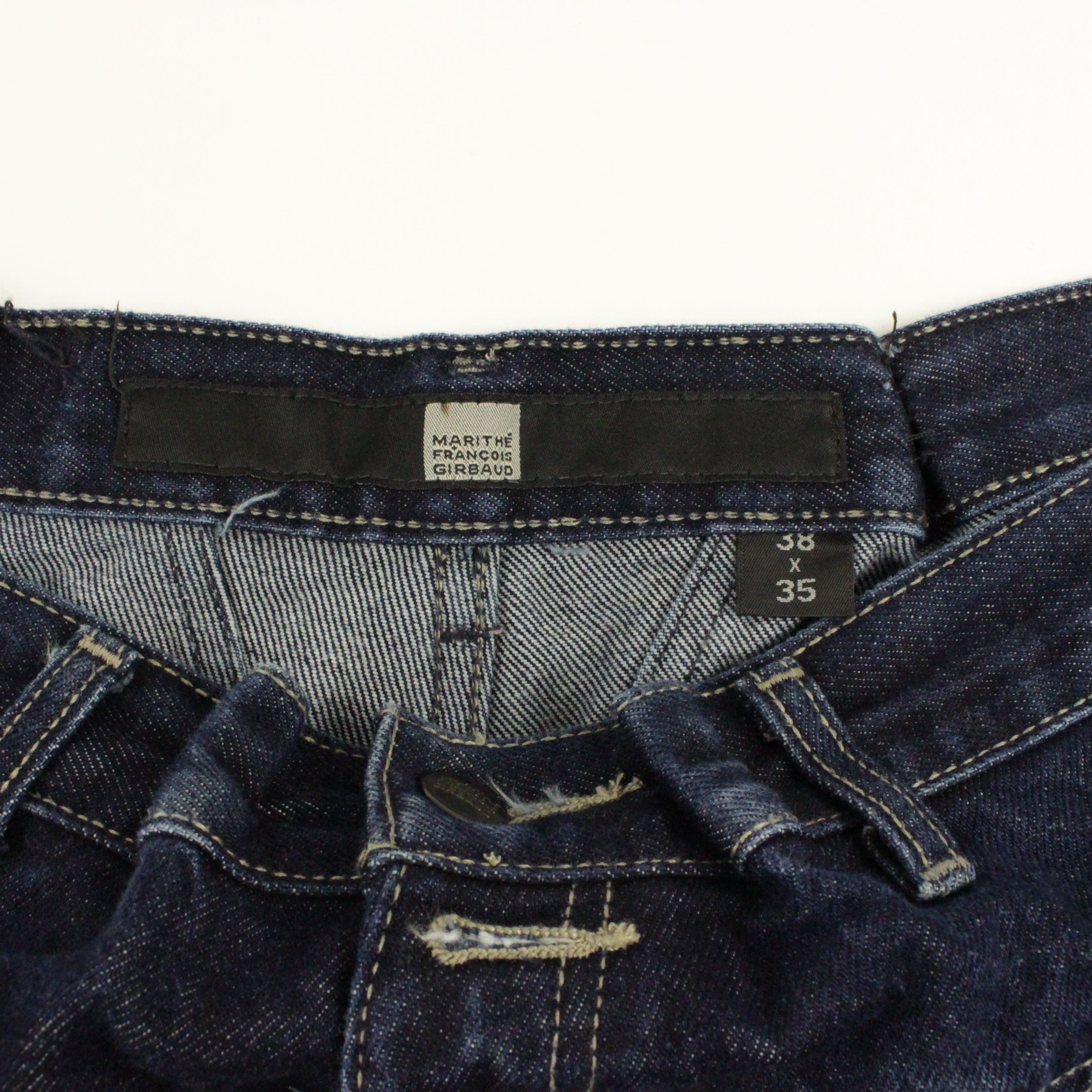 Vintage Marithe Francois Girbaud Baggy Denim Jeans Size 38 x 35 Fits 36 x 35