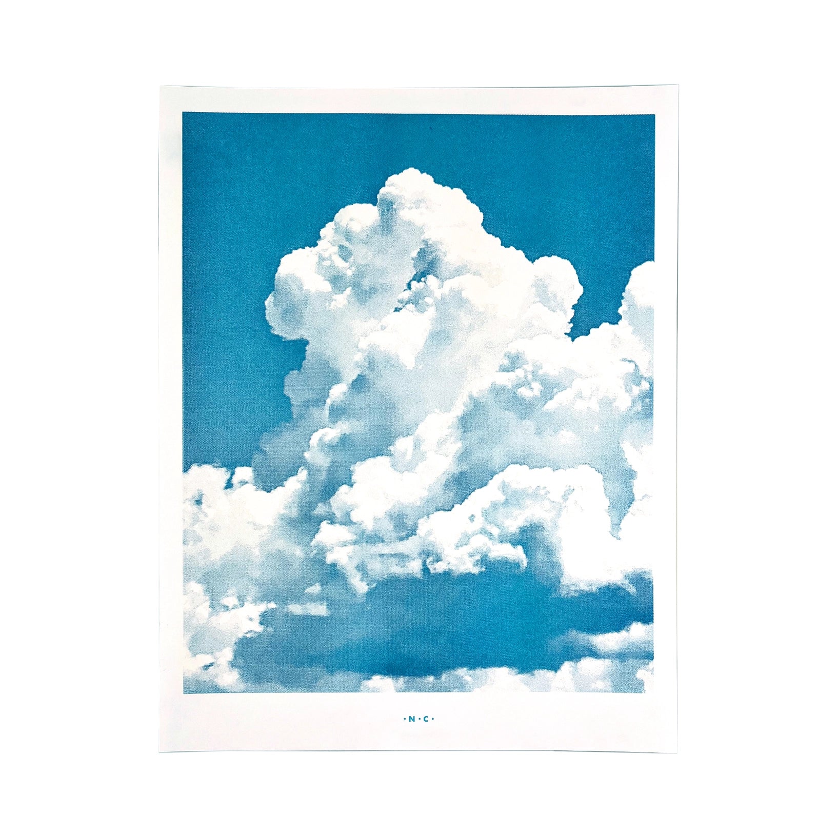 "Southwest Clouds Cumulus Congestus"  Risograph Art Print
