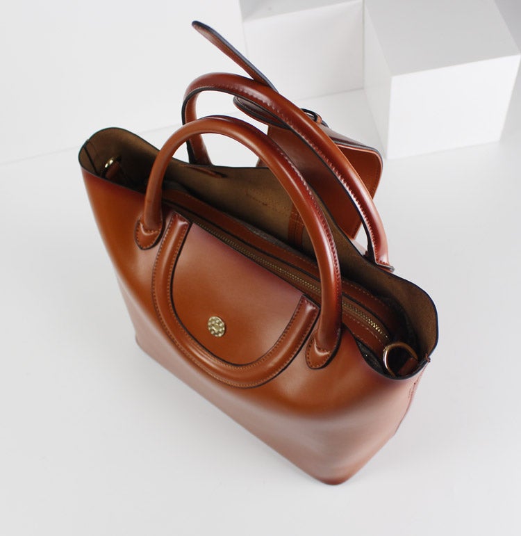 Leather handbag shoulder bag brown Gray Red for women leather crossbody bag