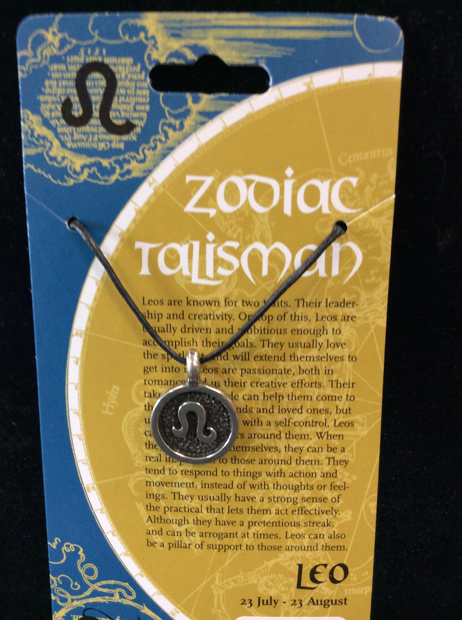 Zodiac Pendant On Cord Small Zitazone