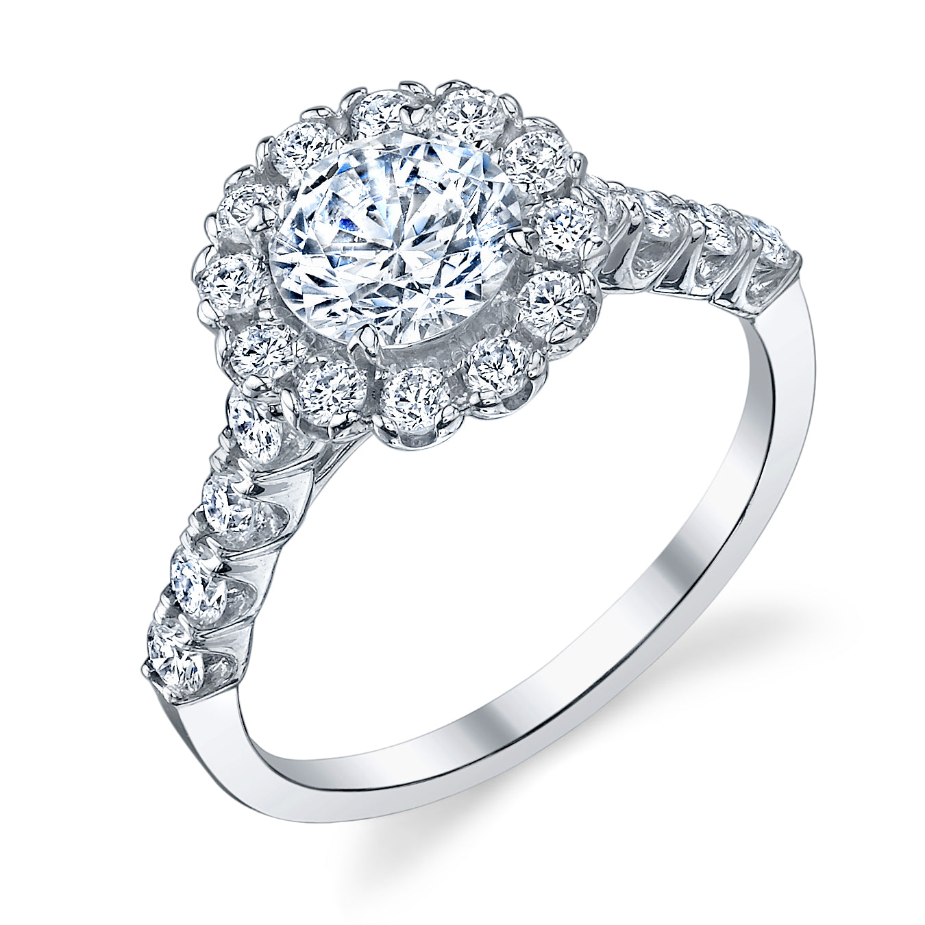 .58ctw Round Cut Diamond Halo Engagement Ring – Gunderson's Jewelers