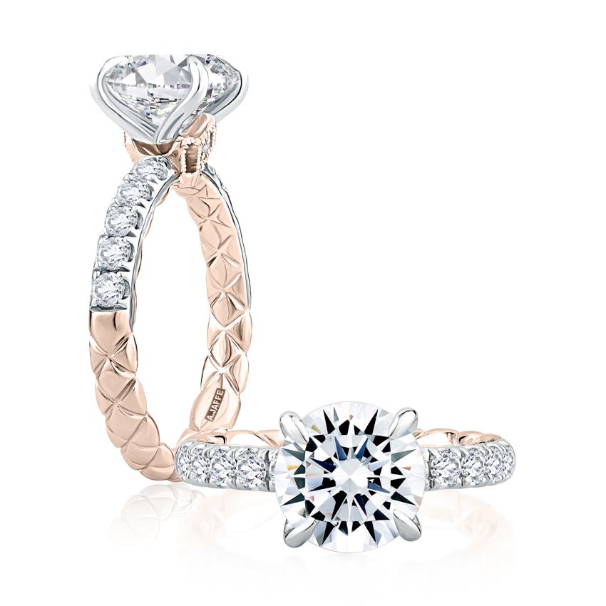 Round & Pave Diamond Engagement Ring – Gunderson's Jewelers