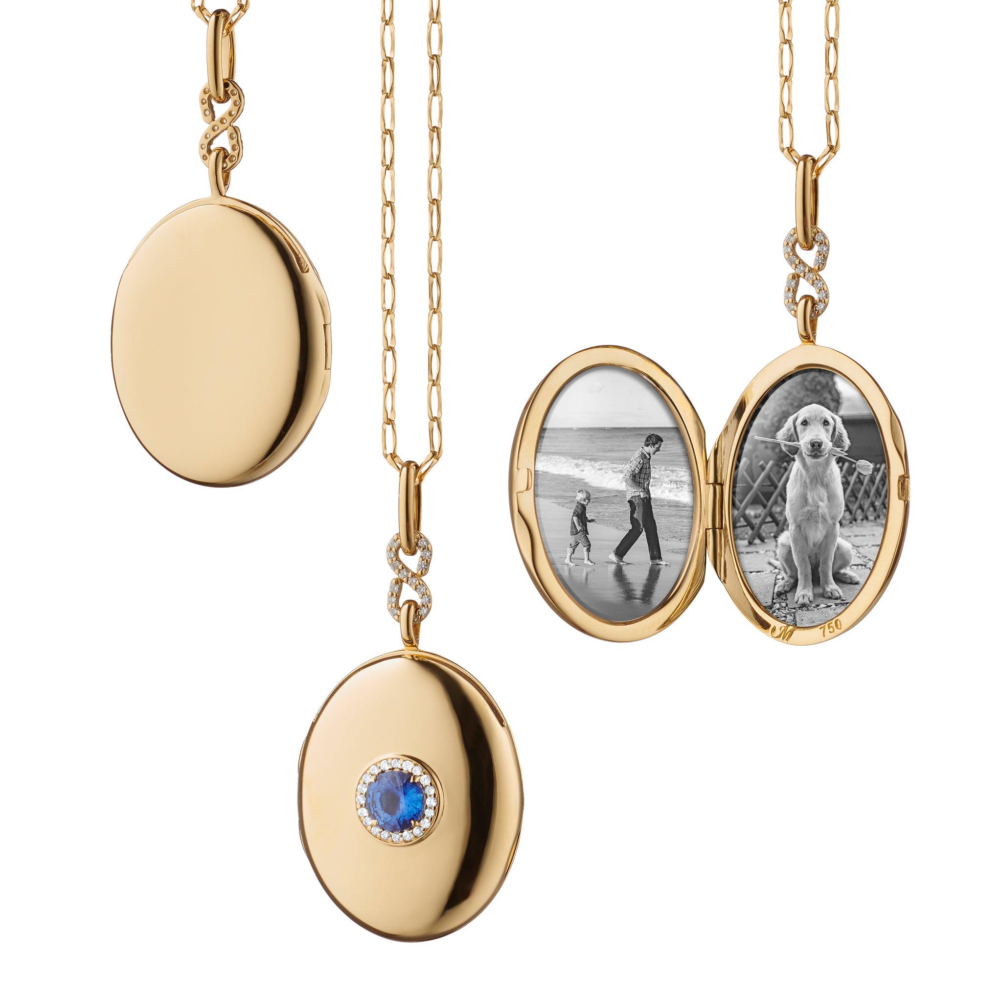 Sapphire Infinity Locket with Diamonds – Gunderson's Jewelers