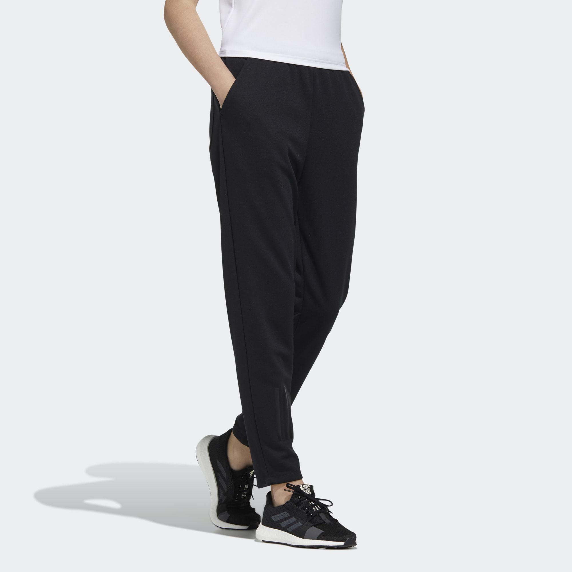 Adidas Women's Slim 3 Stripe Fleece Cuff Pant