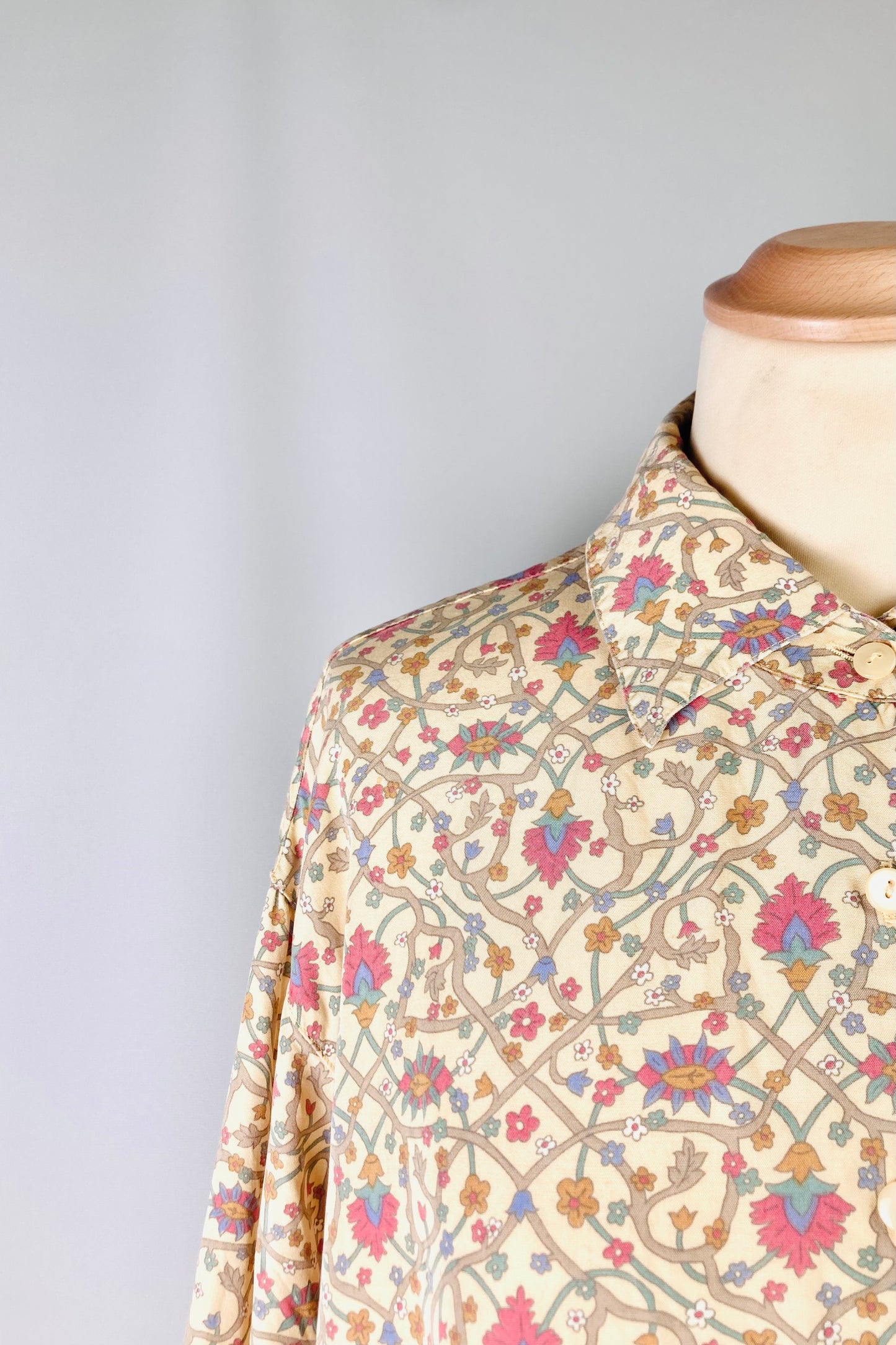 Vintage pasztell hosszított ing (40, viszkóz)