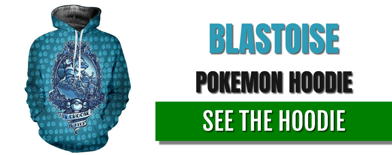 Blastoise pokemon hoodie