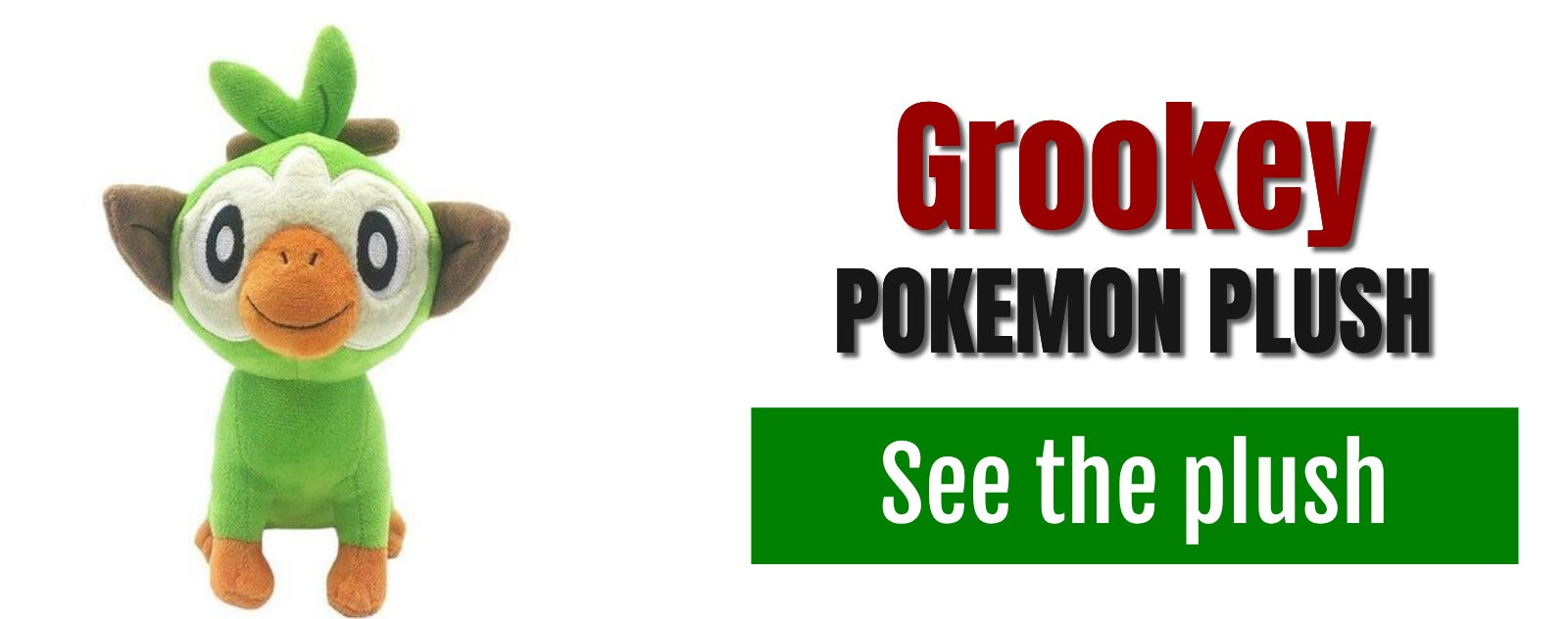 Grookey pokemon plush banner pokemon faction