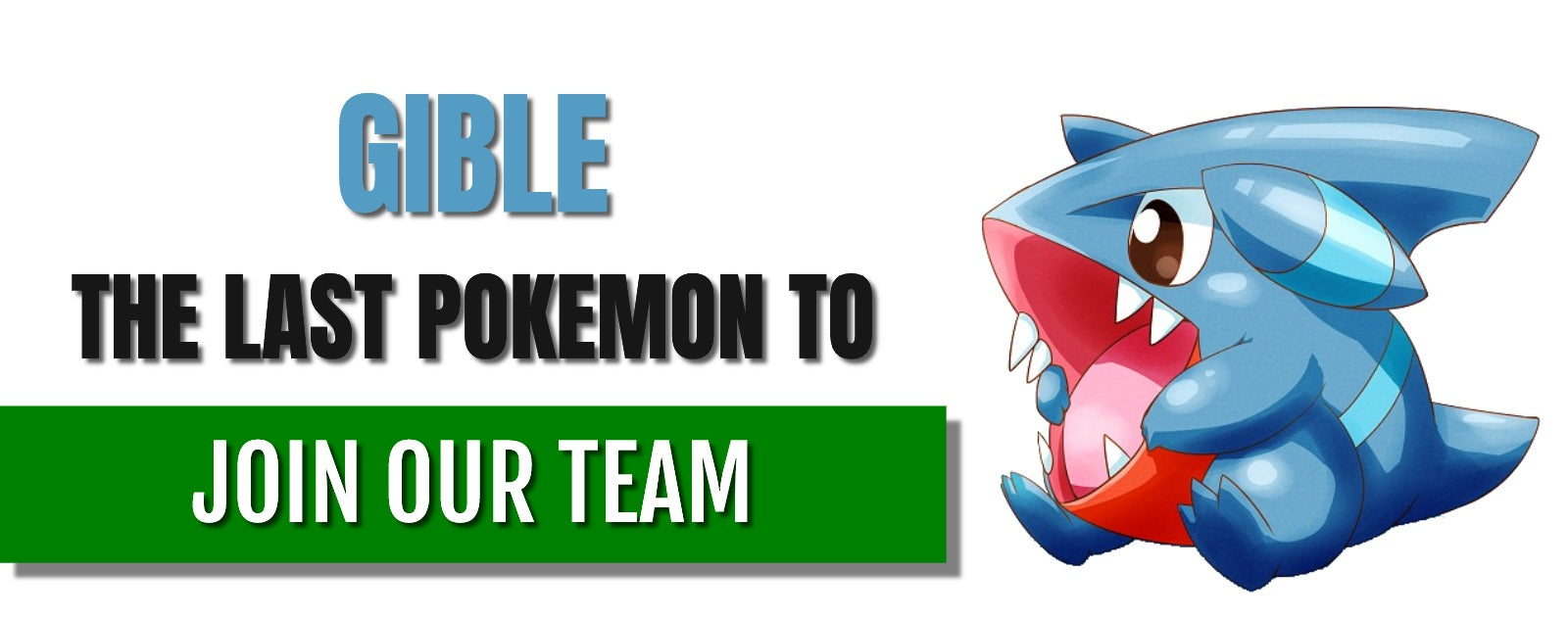 gible the last pokemon to join our team