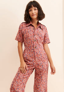 floral utility jumpsuit