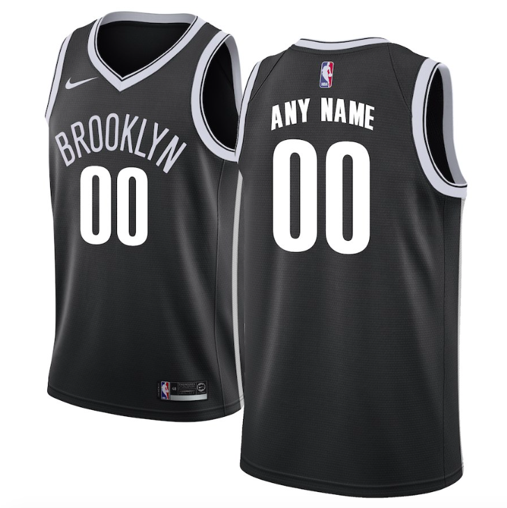 Brooklyn Nets Jersey Custom Name And Number Black My Team Merchandise