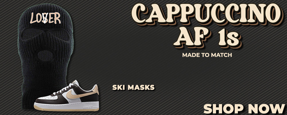 Cappuccino AF 1s Ski Masks to match Sneakers | Winter Masks to match Cappuccino AF 1s Shoes