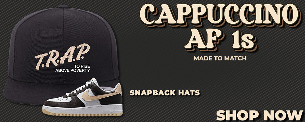 Cappuccino AF 1s Snapback Hats to match Sneakers | Hats to match Cappuccino AF 1s Shoes