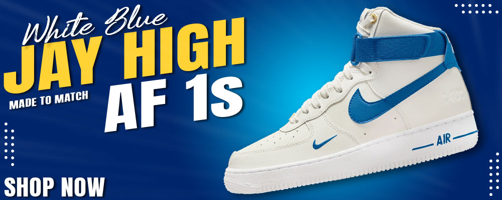 White Blue Jay High AF 1s Clothing to match Sneakers | Clothing to match White Blue Jay High AF 1s Shoes