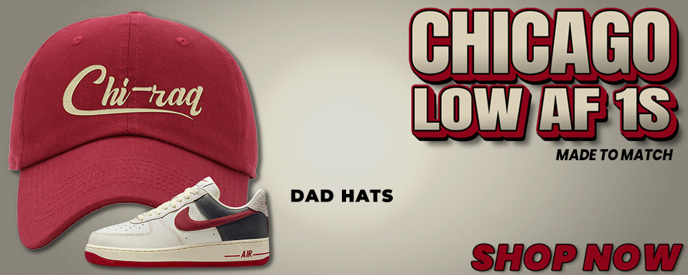 Chicago Low AF 1s Dad Hats to match Sneakers | Hats to match Chicago Low AF 1s Shoes