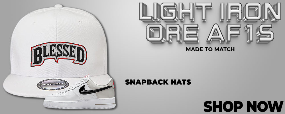 Light Iron Ore AF1s Snapback Hats to match Sneakers | Hats to match Light Iron Ore AF1s Shoes