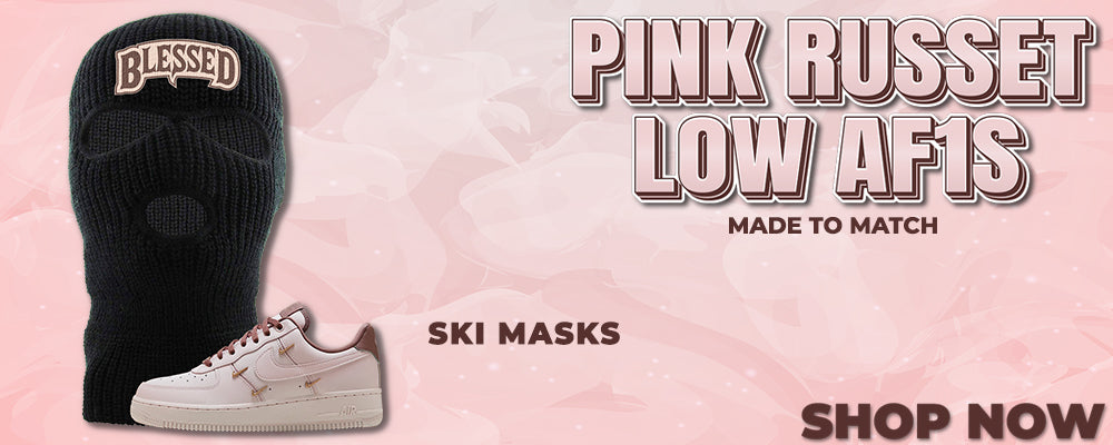 Pink Russet Low AF1s Ski Masks to match Sneakers | Winter Masks to match Pink Russet Low AF1s Shoes