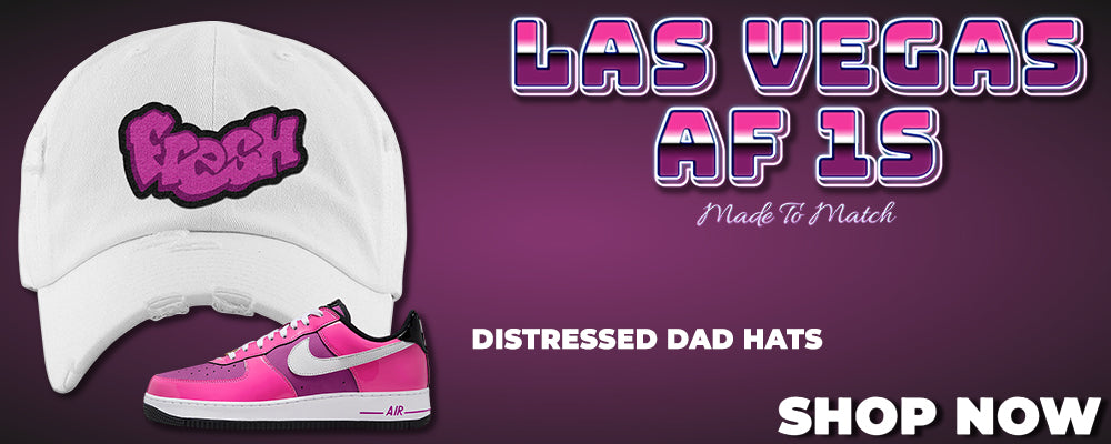 Las Vegas AF1s Distressed Dad Hats to match Sneakers | Hats to match Las Vegas AF1s Shoes