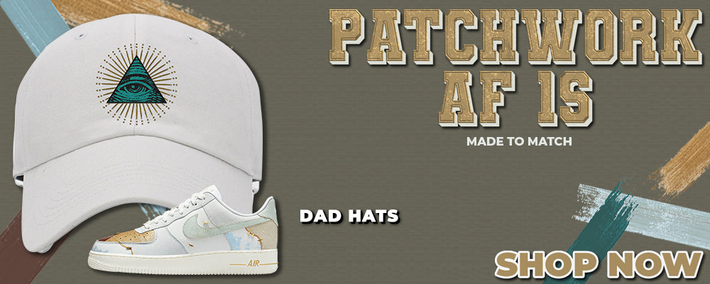 Patchwork AF 1s Dad Hats to match Sneakers | Hats to match Patchwork AF 1s Shoes