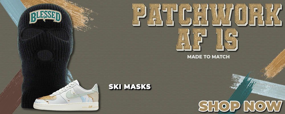 Patchwork AF 1s Ski Masks to match Sneakers | Winter Masks to match Patchwork AF 1s Shoes