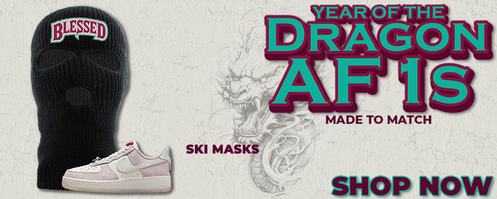 Year of the Dragon AF1s Ski Masks to match Sneakers | Winter Masks to match Year of the Dragon AF1s Shoes