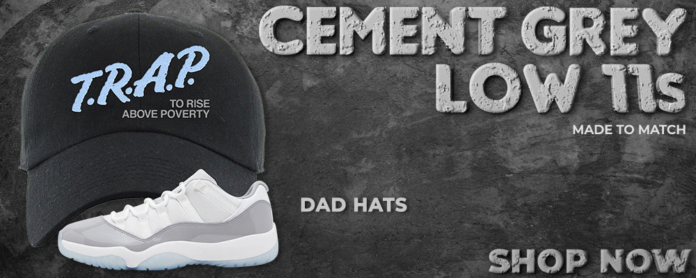 Cement Grey Low 11s Dad Hats to match Sneakers | Hats to match Cement Grey Low 11s Shoes