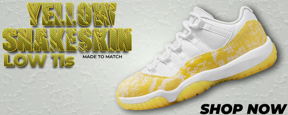 Yellow Snakeskin Low 11s Clothing to match Sneakers | Clothing to match Yellow Snakeskin Low 11s Shoes