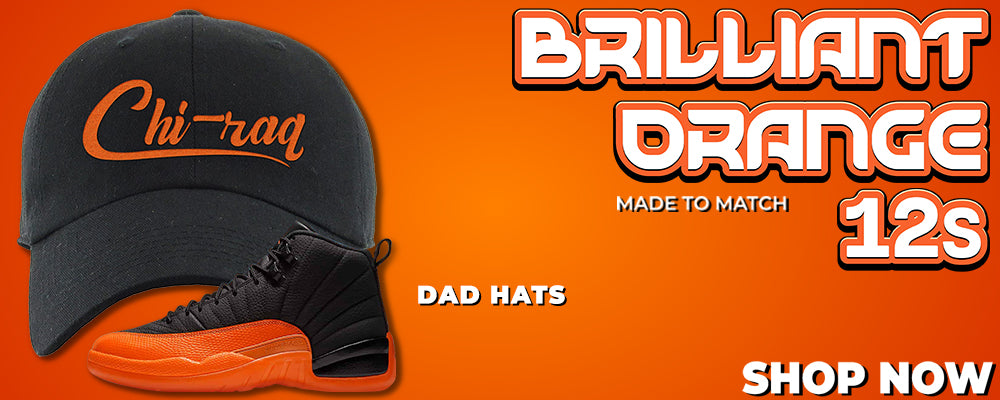 Brilliant Orange 12s Dad Hats to match Sneakers | Hats to match Brilliant Orange 12s Shoes
