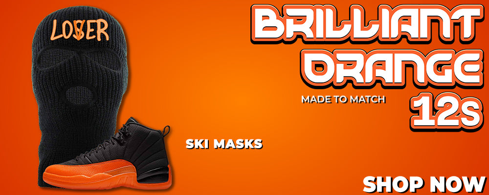 Brilliant Orange 12s Ski Masks to match Sneakers | Winter Masks to match Brilliant Orange 12s Shoes