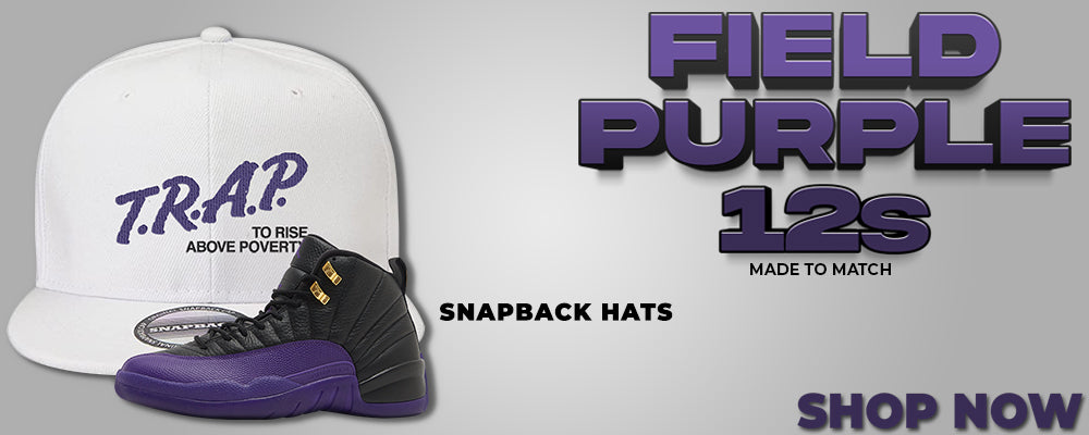 Field Purple 12s Snapback Hats to match Sneakers | Hats to match Field Purple 12s Shoes