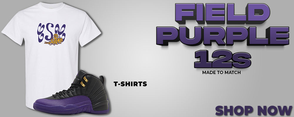 Field Purple 12s T Shirts to match Sneakers | Tees to match Field Purple 12s Shoes
