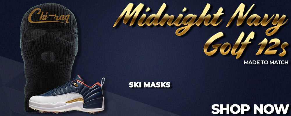 Midnight Navy Golf 12s Ski Masks to match Sneakers | Winter Masks to match Midnight Navy Golf 12s Shoes