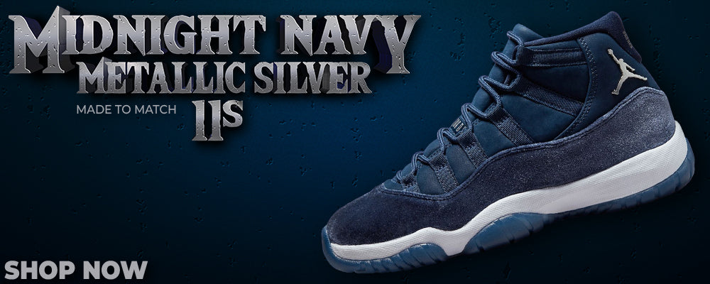 Midnight Navy Metallic Silver 11s Clothing to match Sneakers | Clothing to match Midnight Navy Metallic Silver 11s Shoes