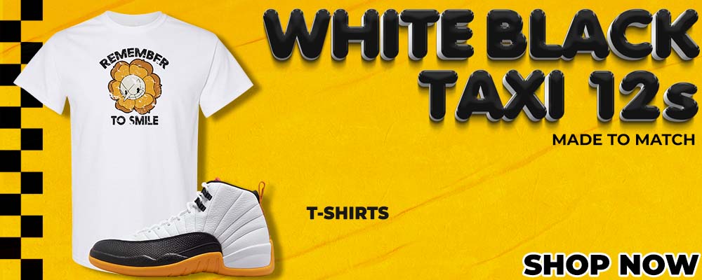 White Black Taxi 12s T Shirts to match Sneakers | Tees to match White Black Taxi 12s Shoes