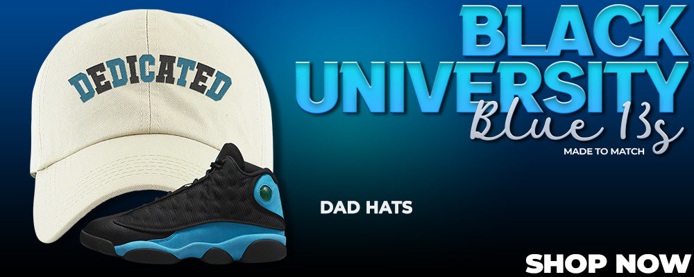 Black University Blue 13s Dad Hats to match Sneakers | Hats to match Black University Blue 13s Shoes