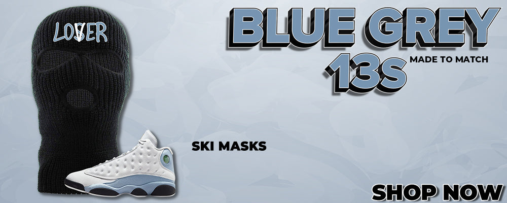 Blue Grey 13s Ski Masks to match Sneakers | Winter Masks to match Blue Grey 13s Shoes