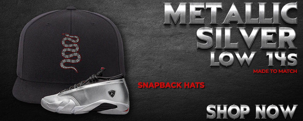 Metallic Silver Low 14s Snapback Hats to match Sneakers | Hats to match Metallic Silver Low 14s Shoes