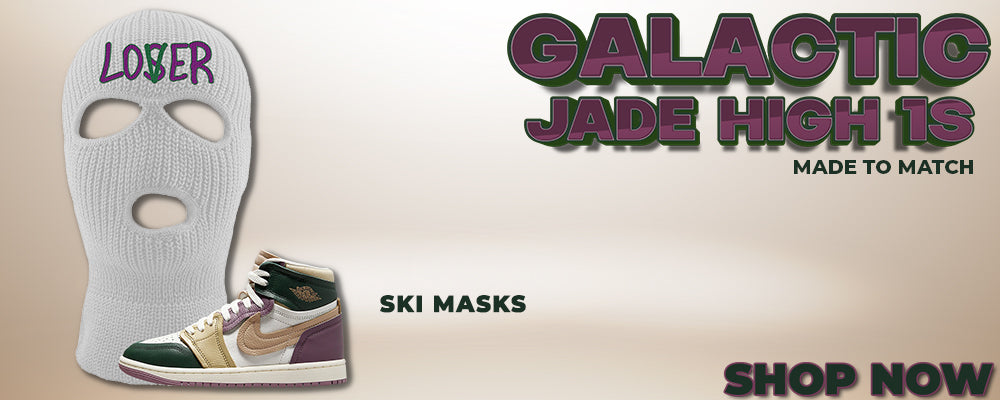 Galactic Jade High 1s Ski Masks to match Sneakers | Winter Masks to match Galactic Jade High 1s Shoes