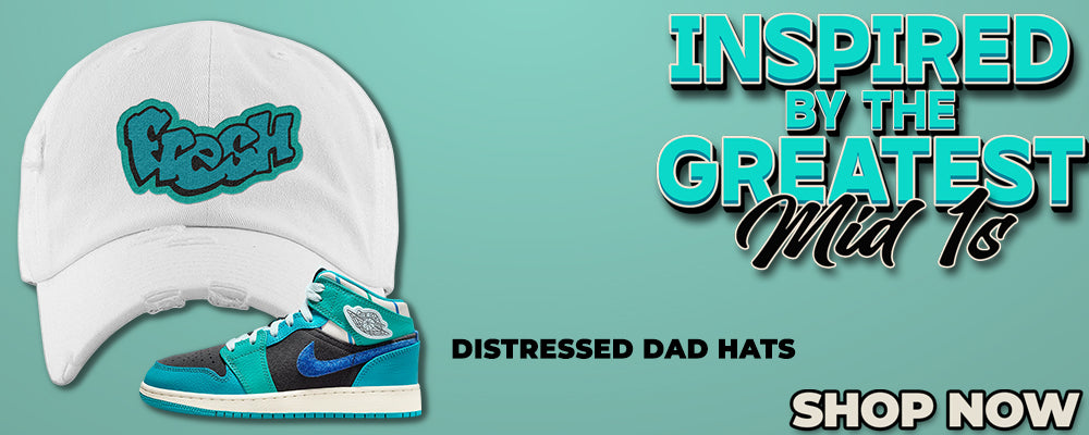 Inspired By The Greatest Mid 1s Distressed Dad Hats to match Sneakers | Hats to match Inspired By The Greatest Mid 1s Shoes