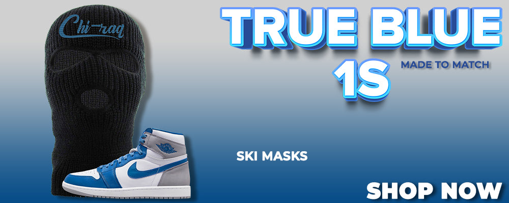 True Blue 1s Ski Masks to match Sneakers | Winter Masks to match True Blue 1s Shoes