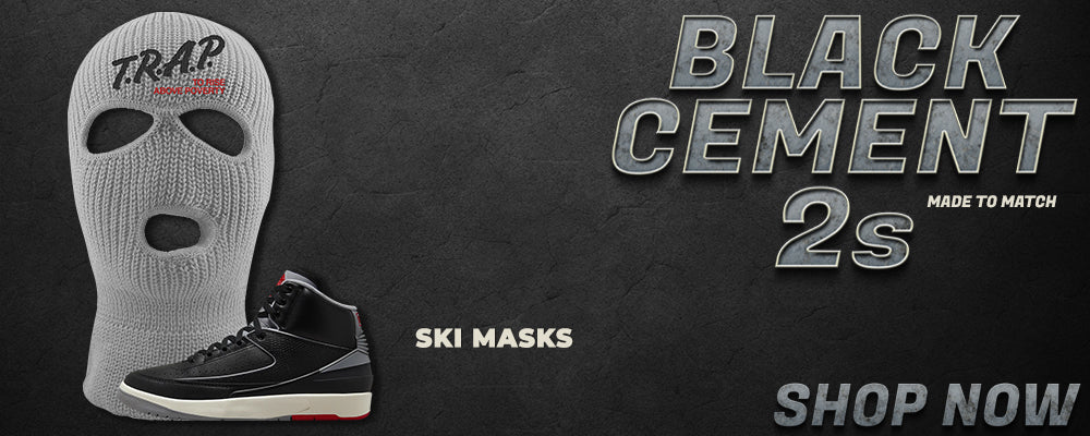 Black Cement 2s Ski Masks to match Sneakers | Winter Masks to match Black Cement 2s Shoes